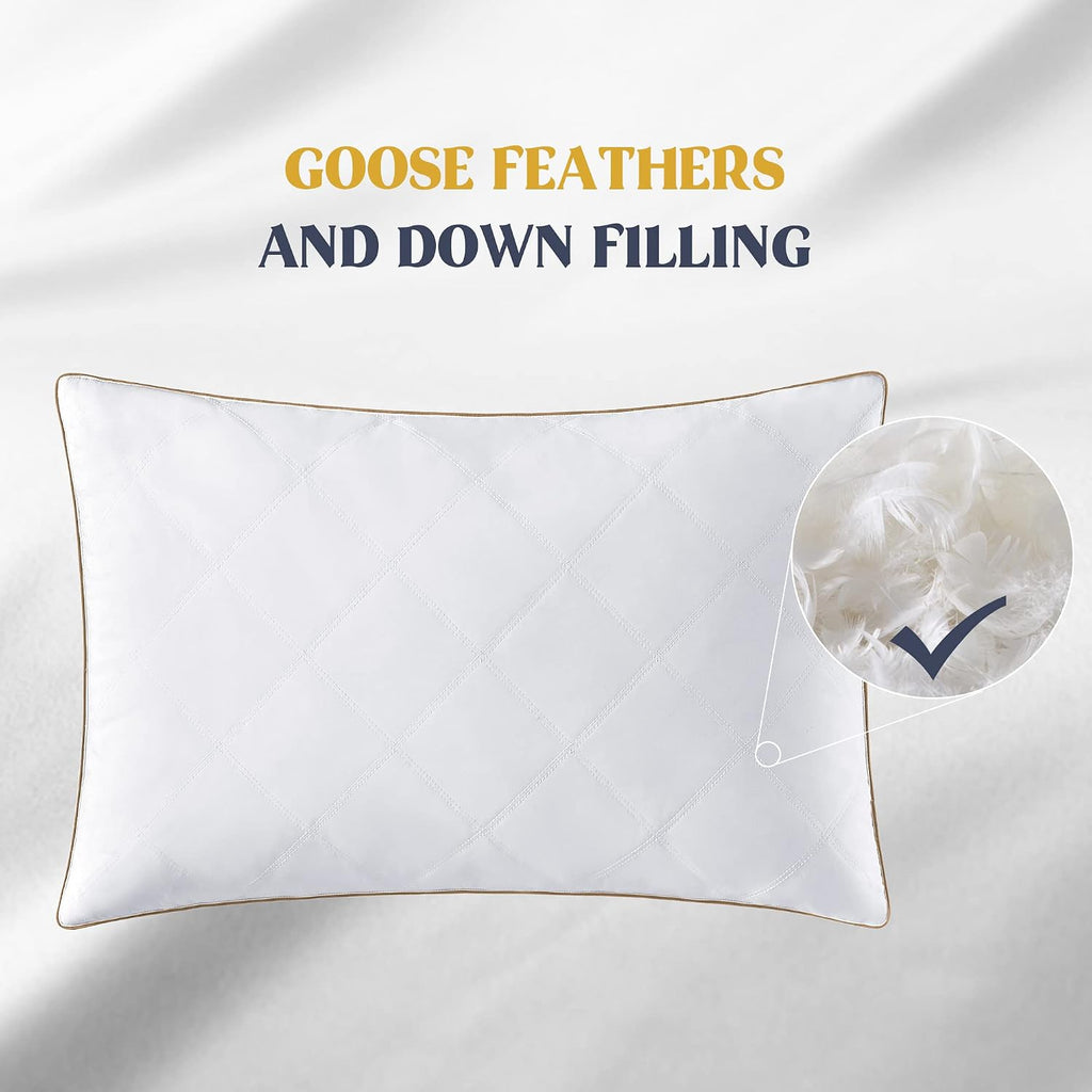Queen feather pillows in Classic White, alternate view 8
