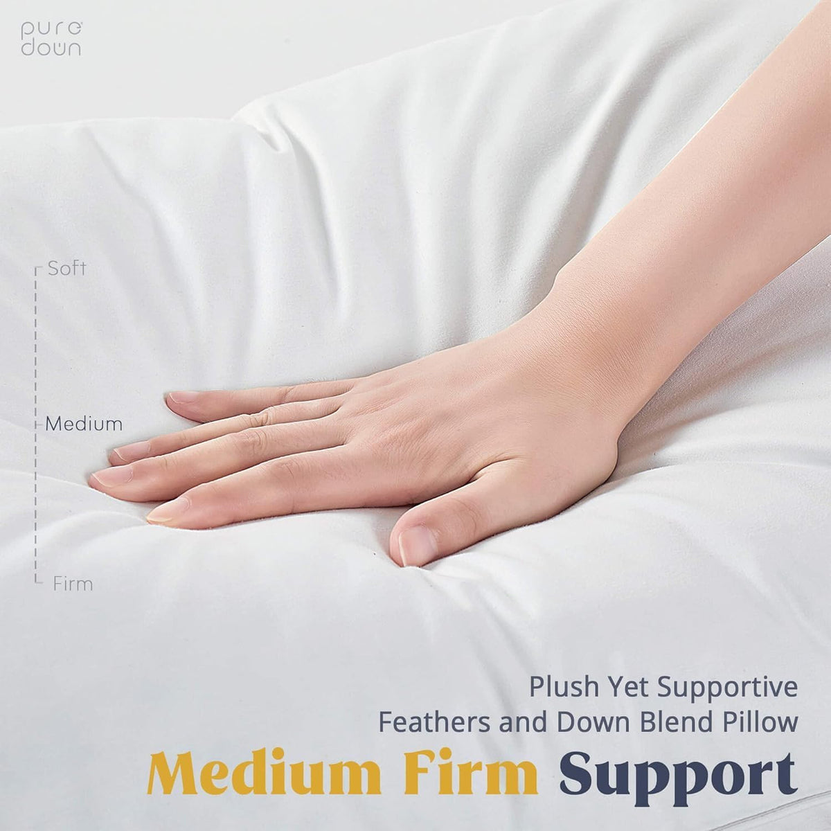 Standard feather pillows in Classic White, alternate view 4