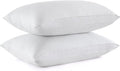 Standard feather pillows in Gusseted White