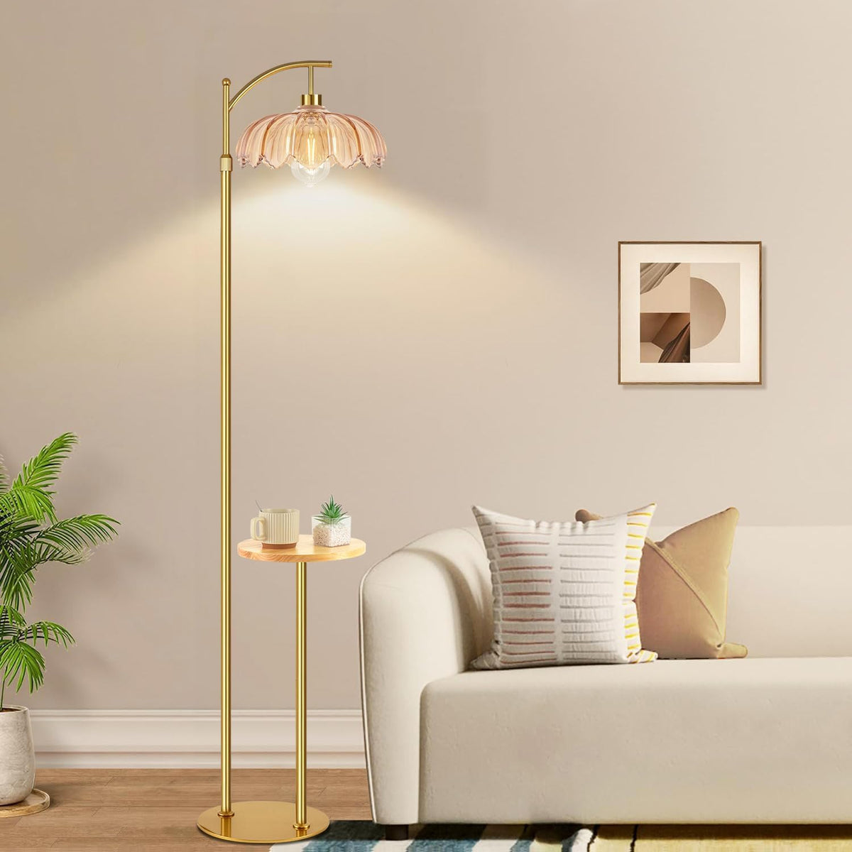 2"D x 2"W x 2"H glass floor lamps, alternate view 6