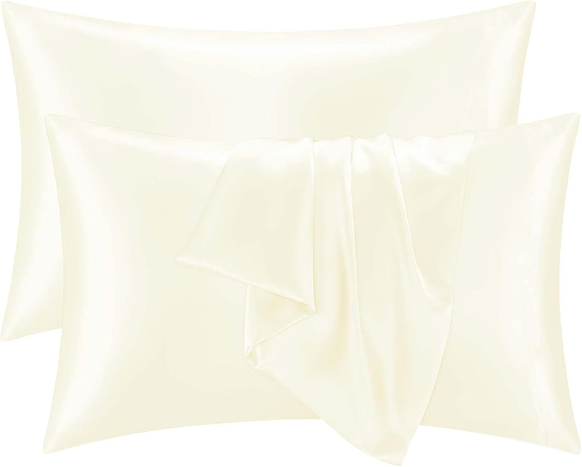 King (20"x36") polyester pillowcases in Beige