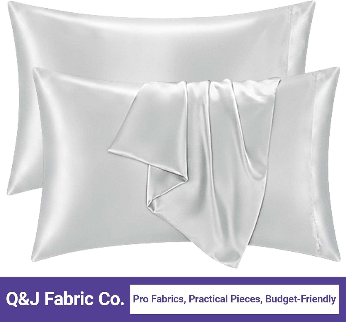King (20"x36") polyester pillowcases in Silver and Gray, alternate view 8