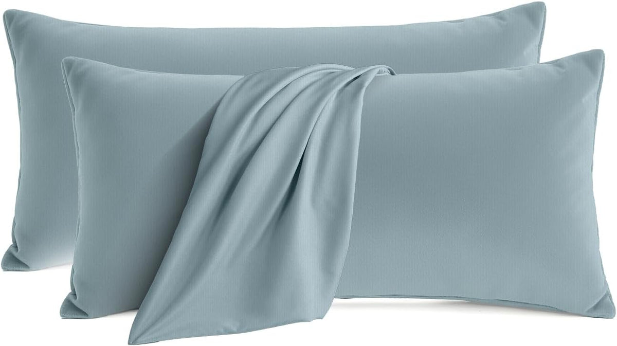 King microfiber pillowcases in Baby Blue