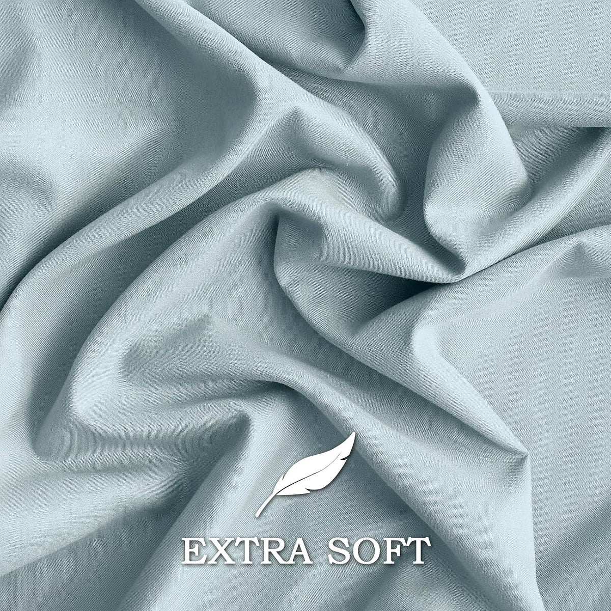 King microfiber pillowcases in Baby Blue, alternate view 7