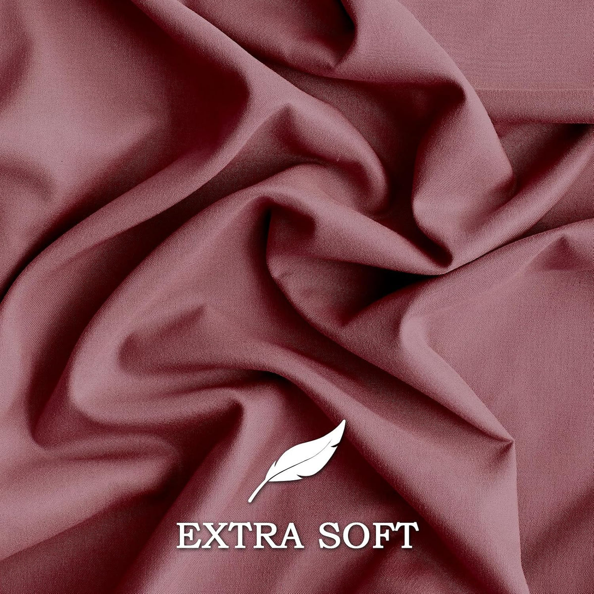 Queen microfiber pillowcases in Burgundy, alternate view 7