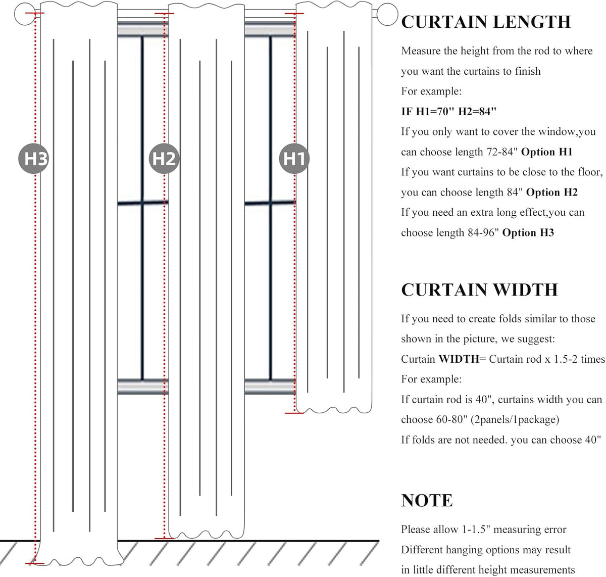 132"L x 50"W linen curtains, alternate view 3