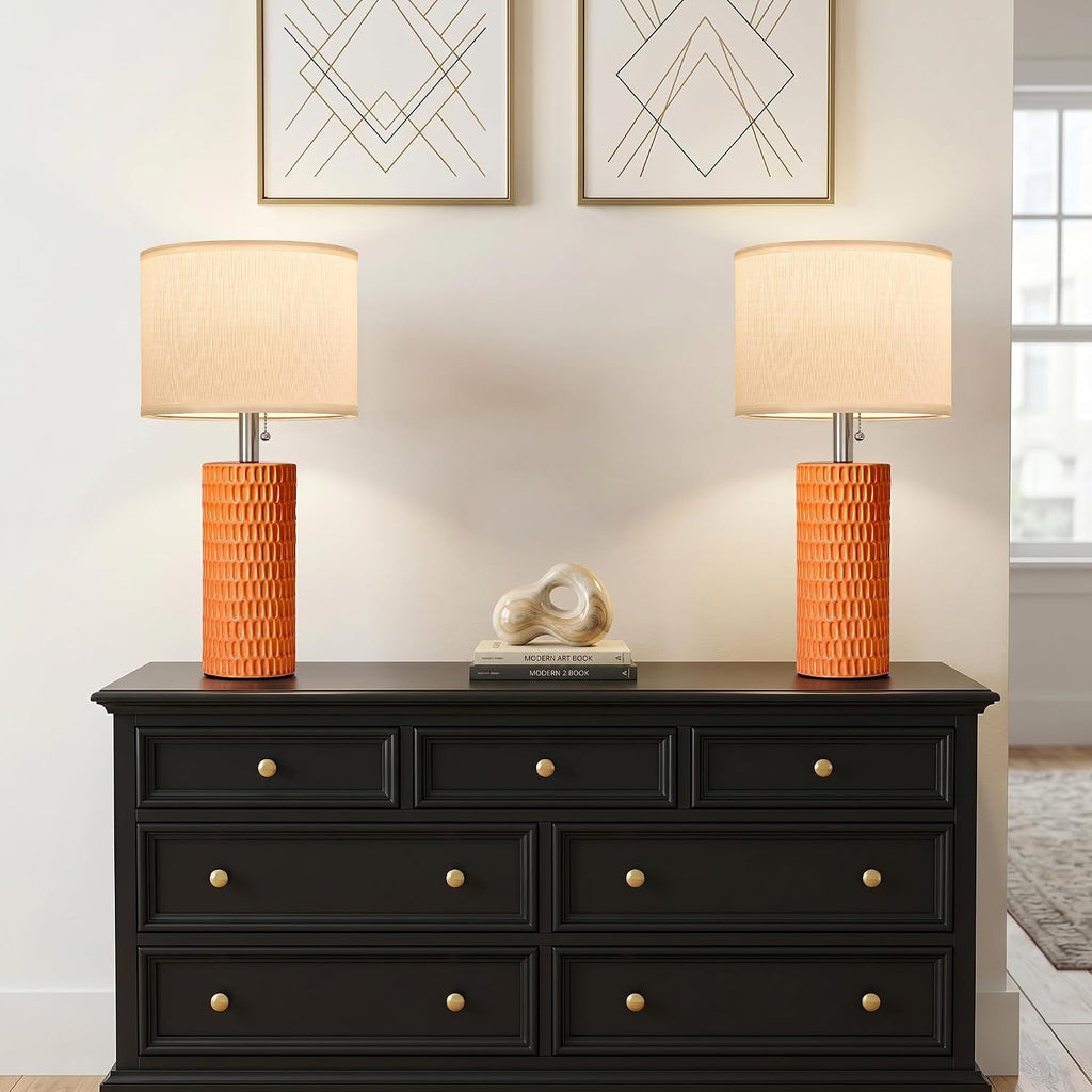10.5"D x 10.5"W x 20"H ceramic table lamps, alternate view 3