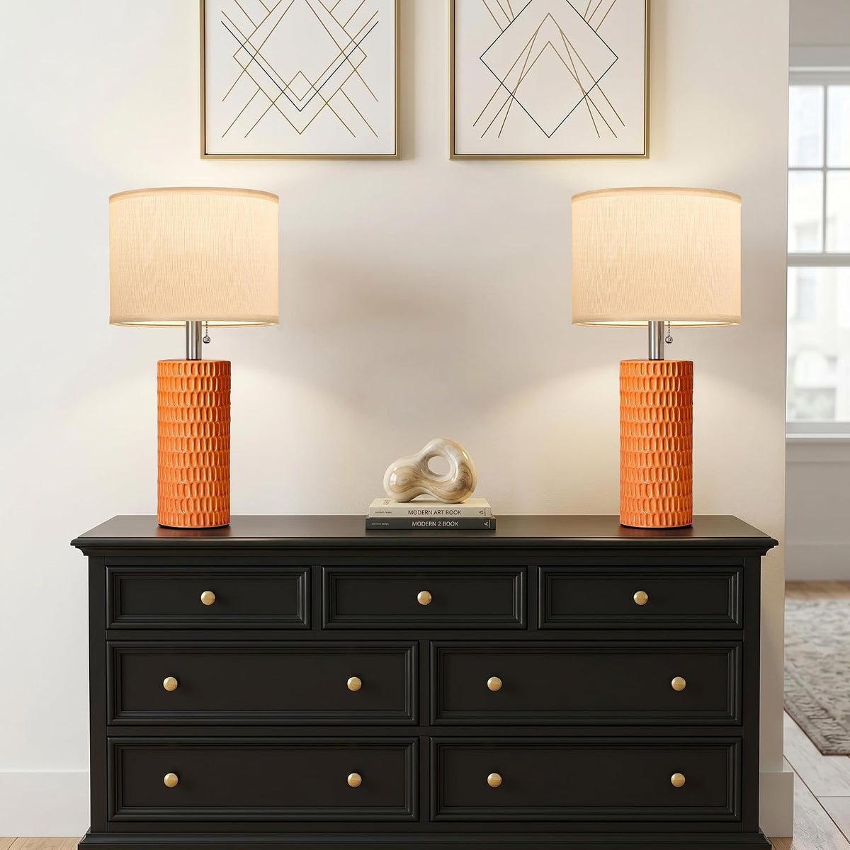 10.5"D x 10.5"W x 20"H ceramic table lamps, alternate view 3