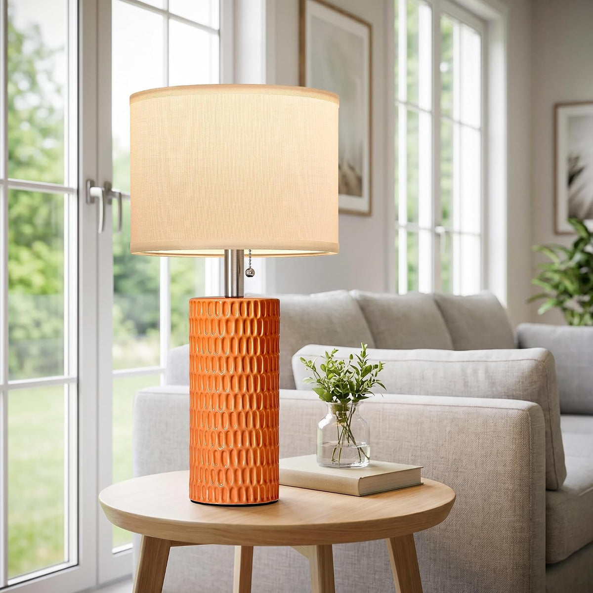 10.5"D x 10.5"W x 20"H ceramic table lamps, alternate view 4
