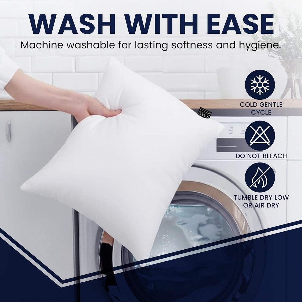 REST DOSE Standard down alternative pillows in White, alternate view 7