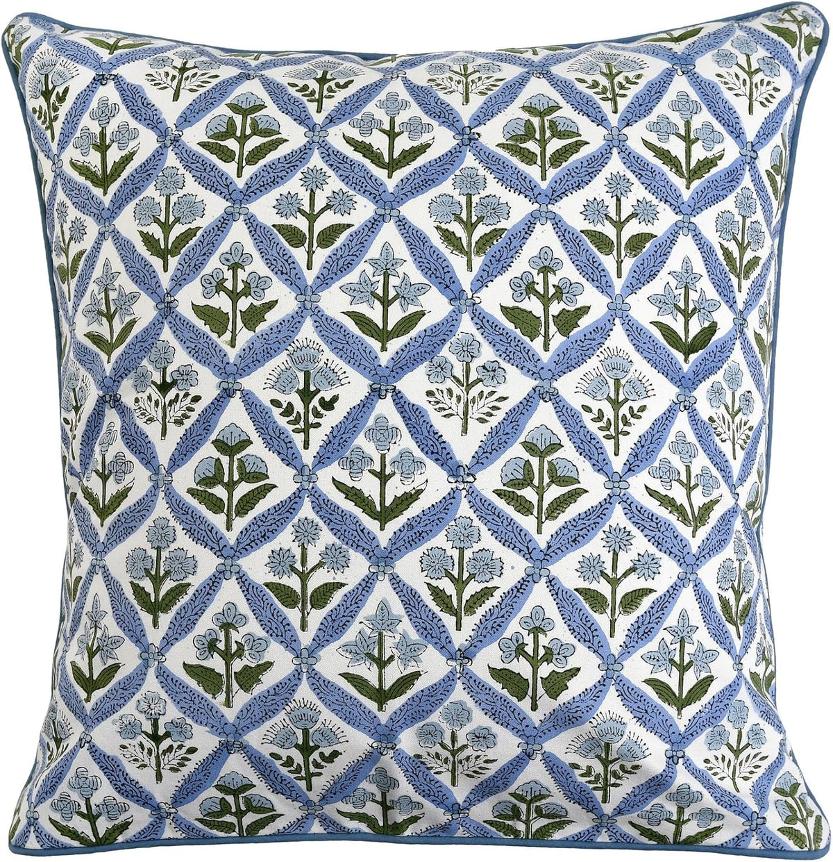 16"L x 16"W cotton throw pillow accessories in Light Steel Blue, alternate view 6