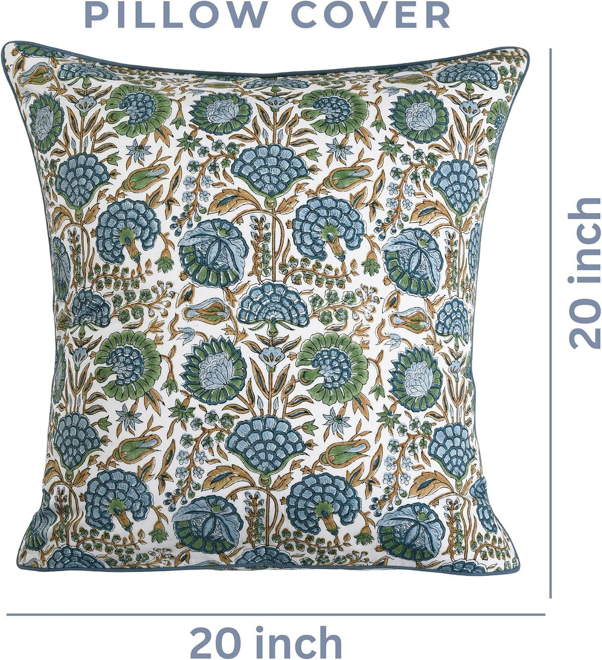 20"L x 20"W cotton throw pillow accessories in Asparagus Green, alternate view 4