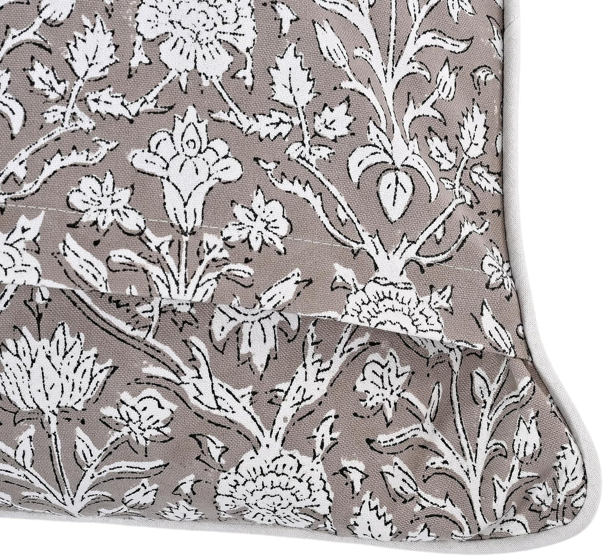 24"L x 24"W cotton throw pillow accessories in Taupe, alternate view 2
