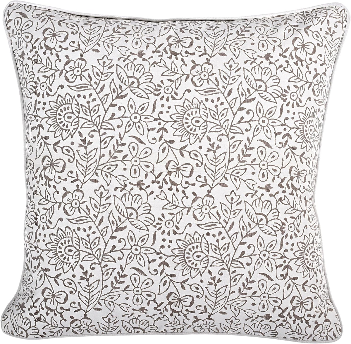 24"L x 24"W cotton throw pillow accessories in Taupe, alternate view 7