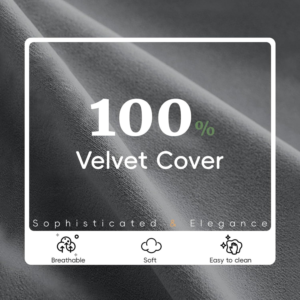 Standard memory foam pillows in Grey, alternate view 5