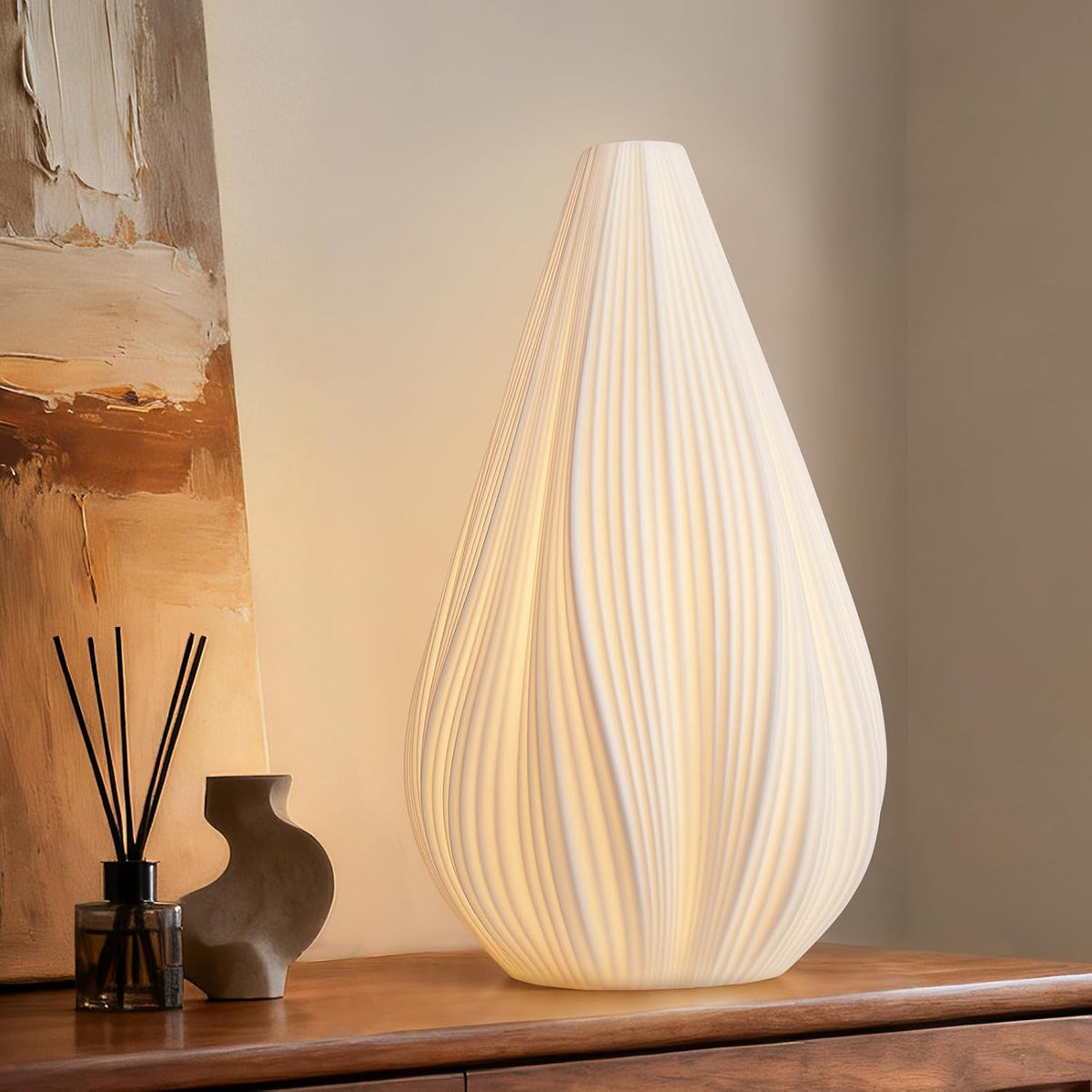 7.2"D x 7.2"W x 12.5"H ceramic table lamps