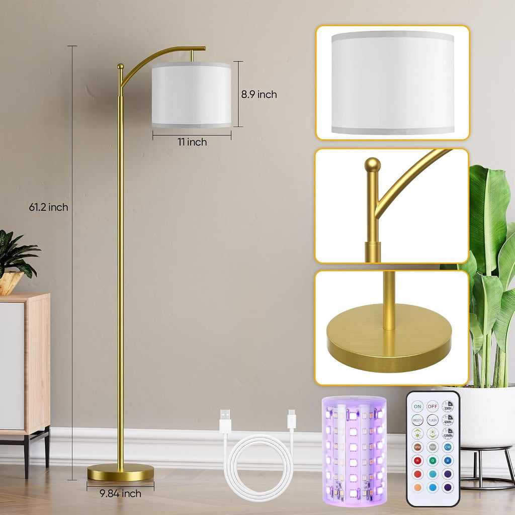 metal floor lamps, alternate view 7