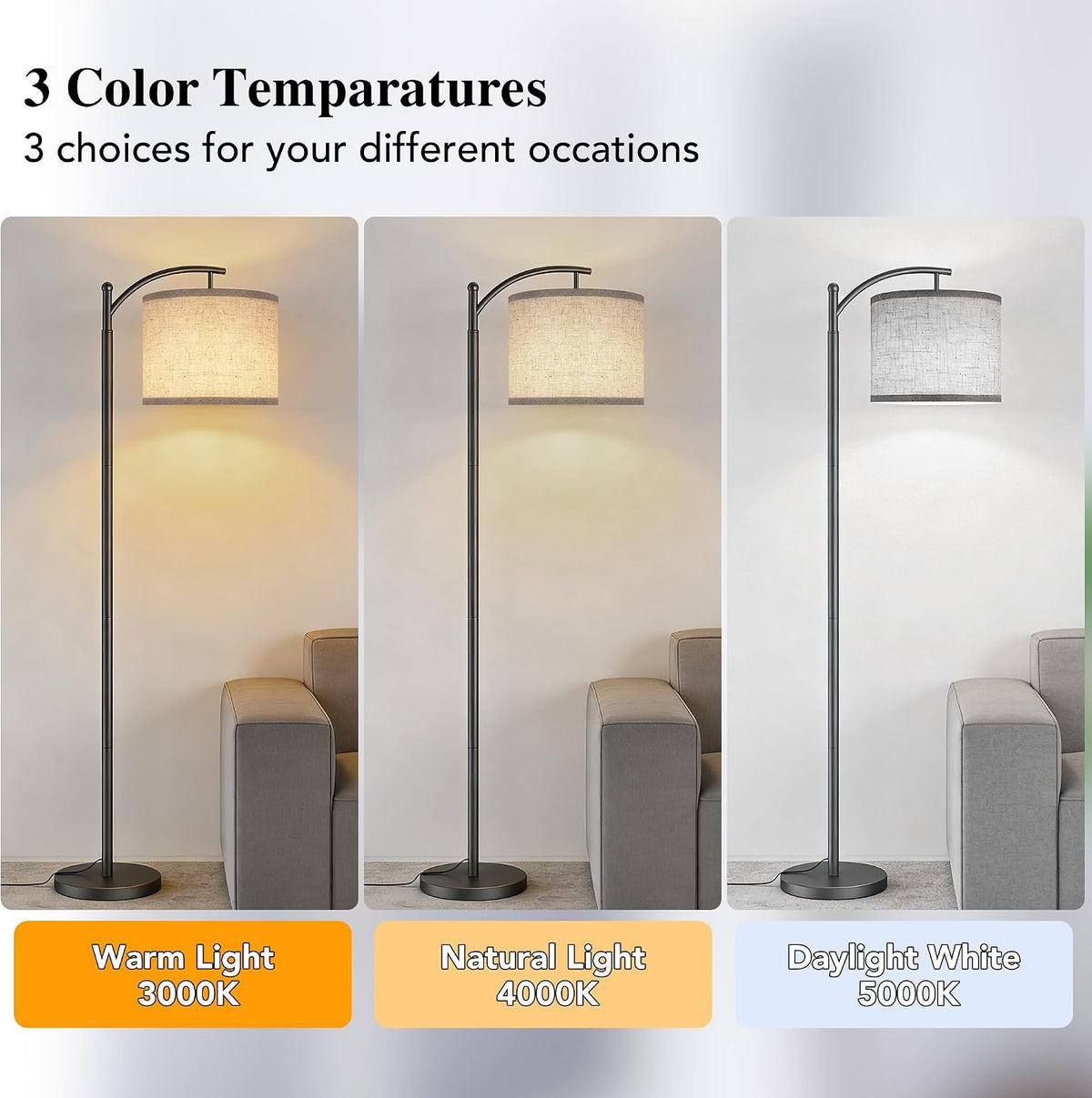 metal floor lamps, alternate view 2