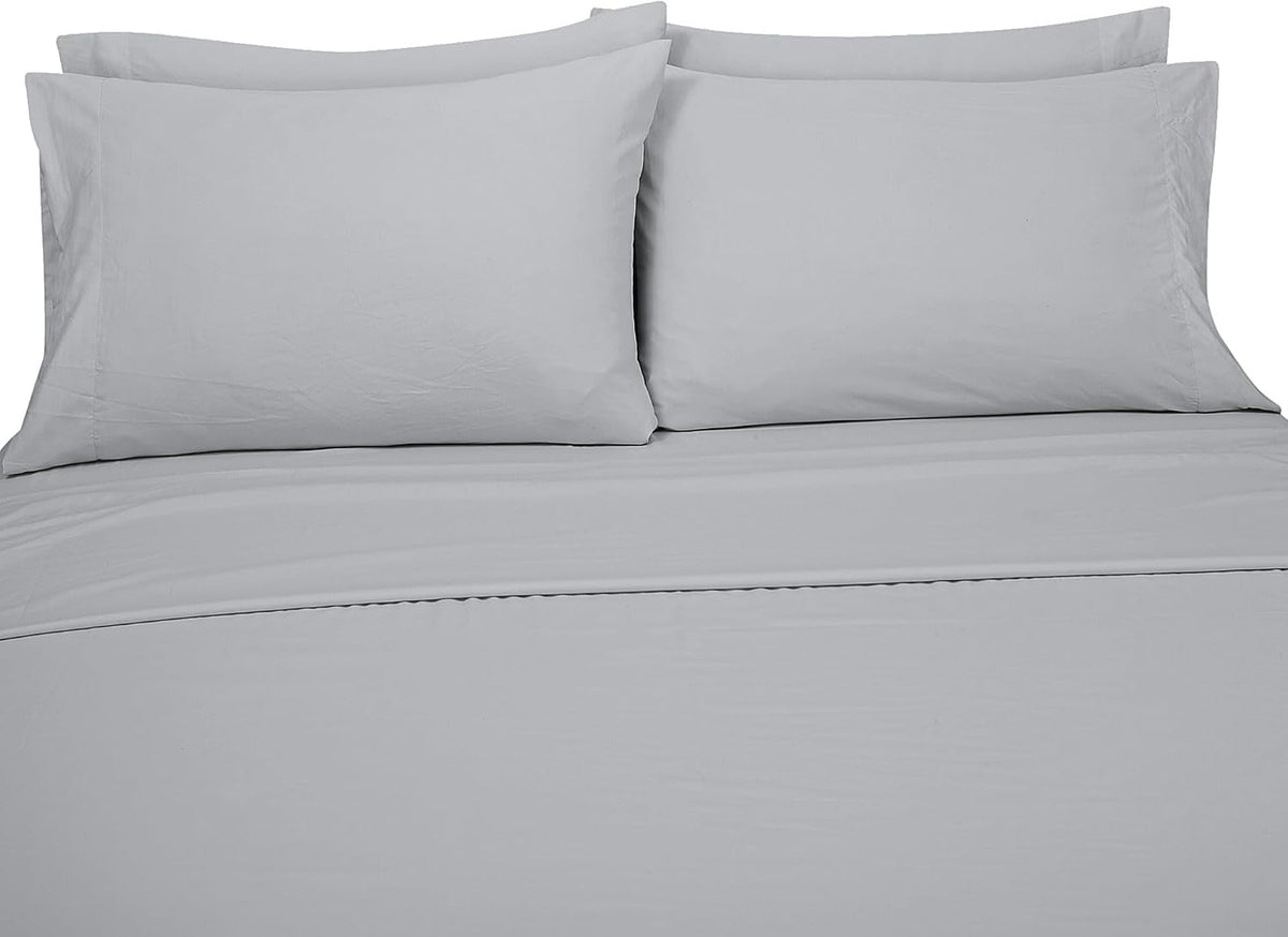 California King cotton bedding sets in Striped Glacier Grey, alternate view 5