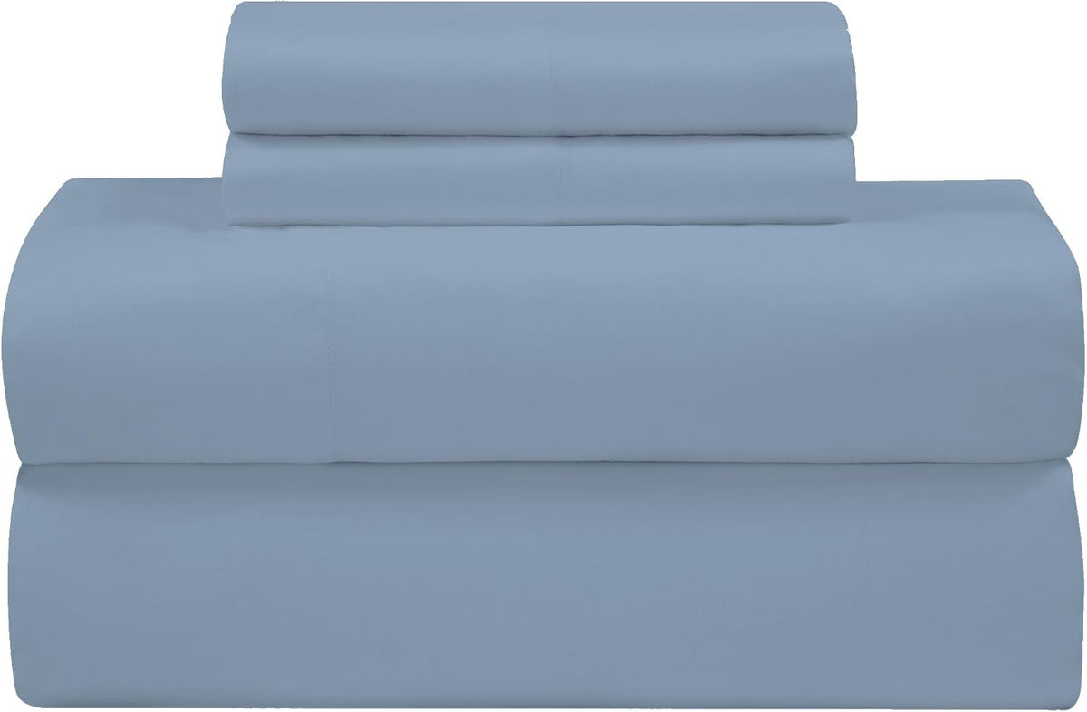 King cotton bedding sets in Dusty Blue