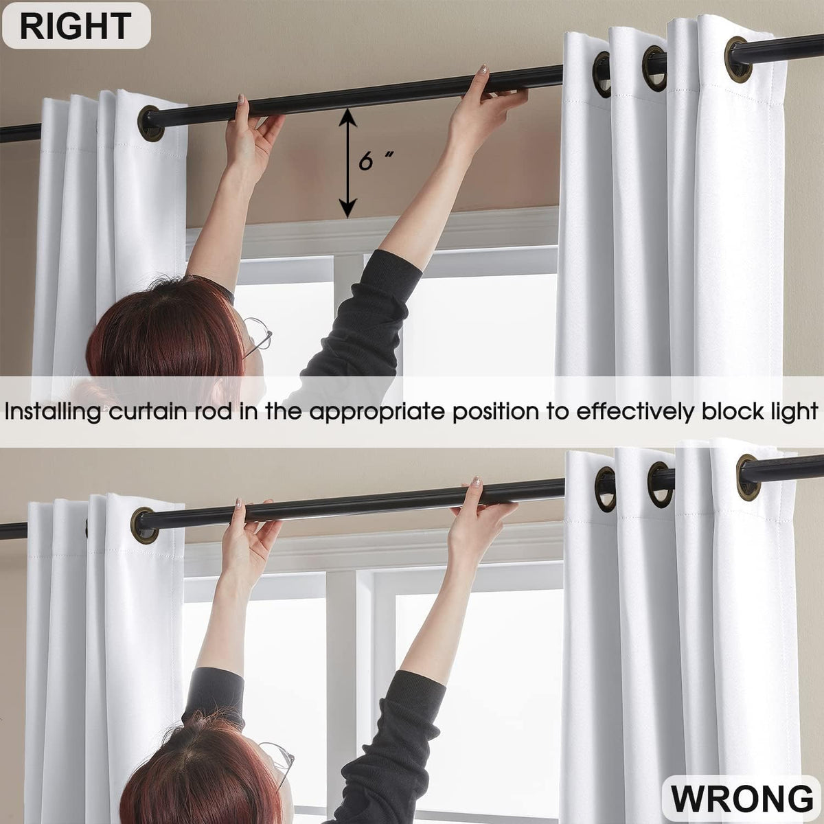 80"L x 52"W polyester curtains in Greyish White, alternate view 4