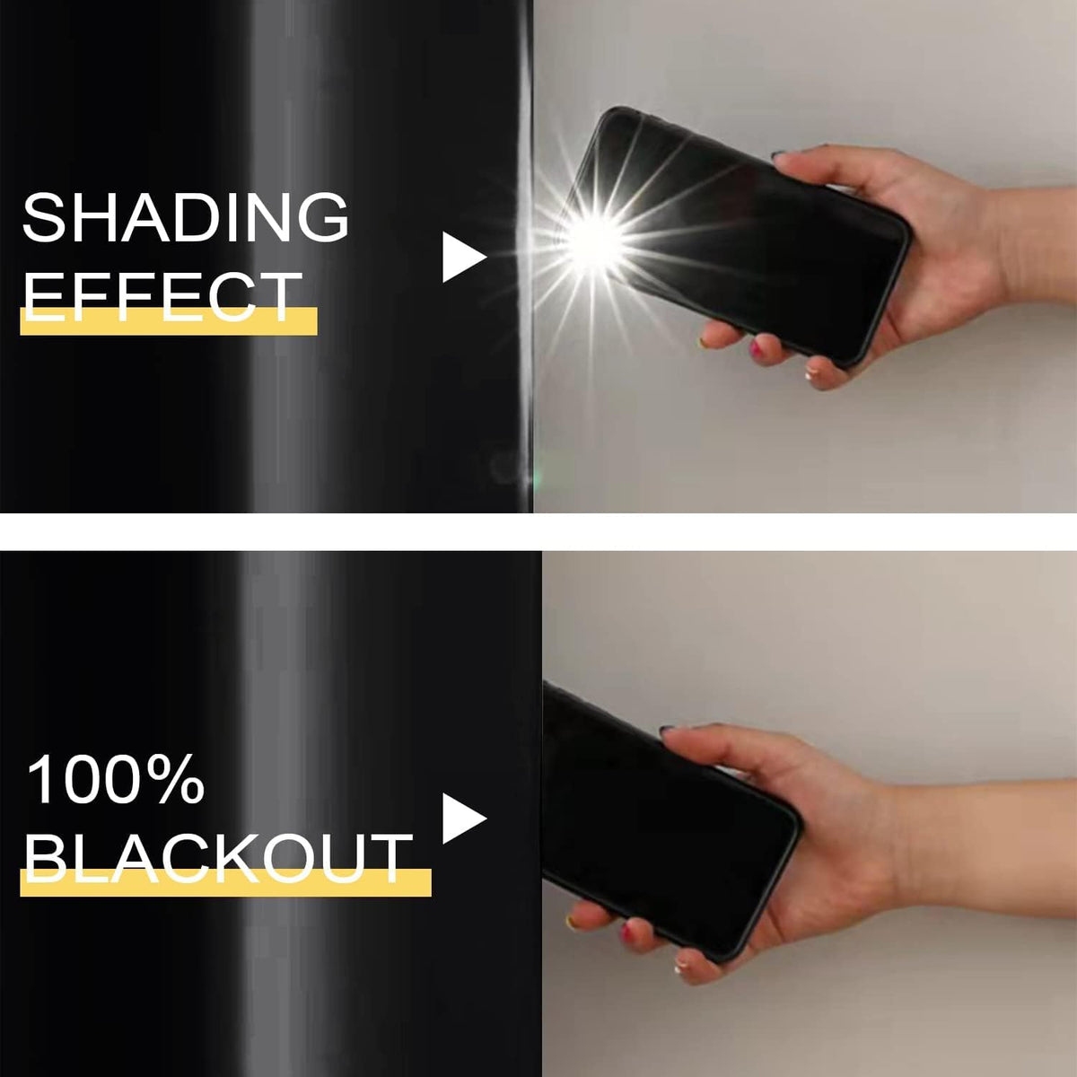 90"L x 52"W polyester curtains in Black, alternate view 7