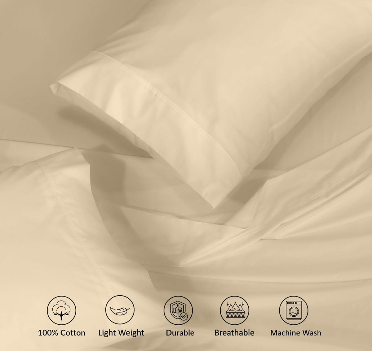 California King cotton bedding sets in Beige, alternate view 4