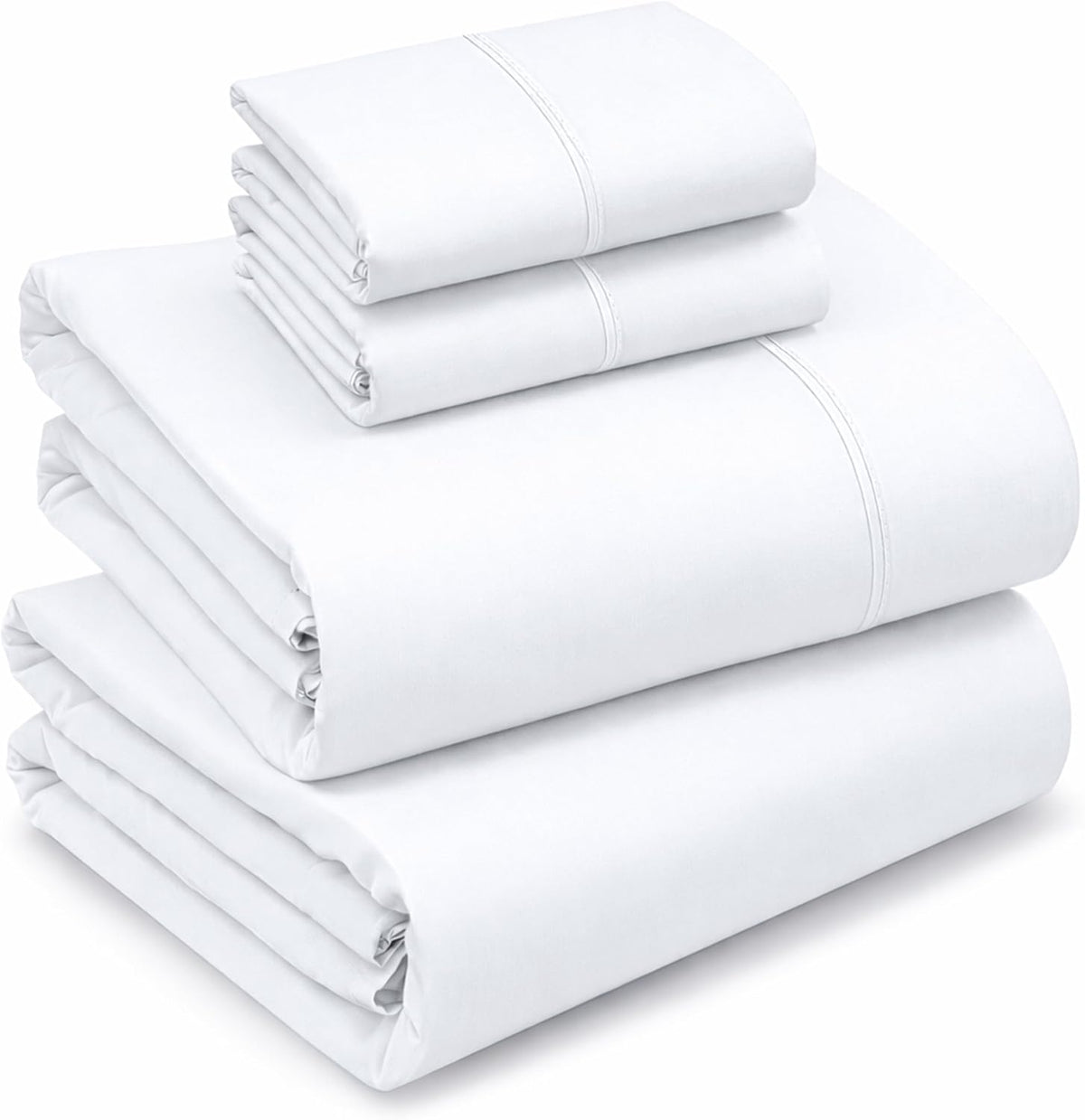California King cotton bedding sets in Bright White