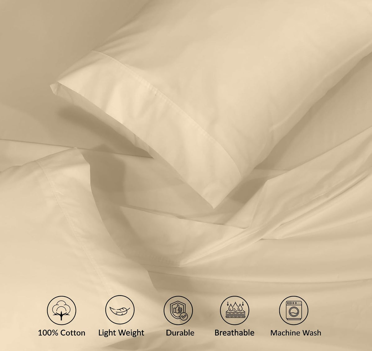King cotton bedding sets in Beige, alternate view 4