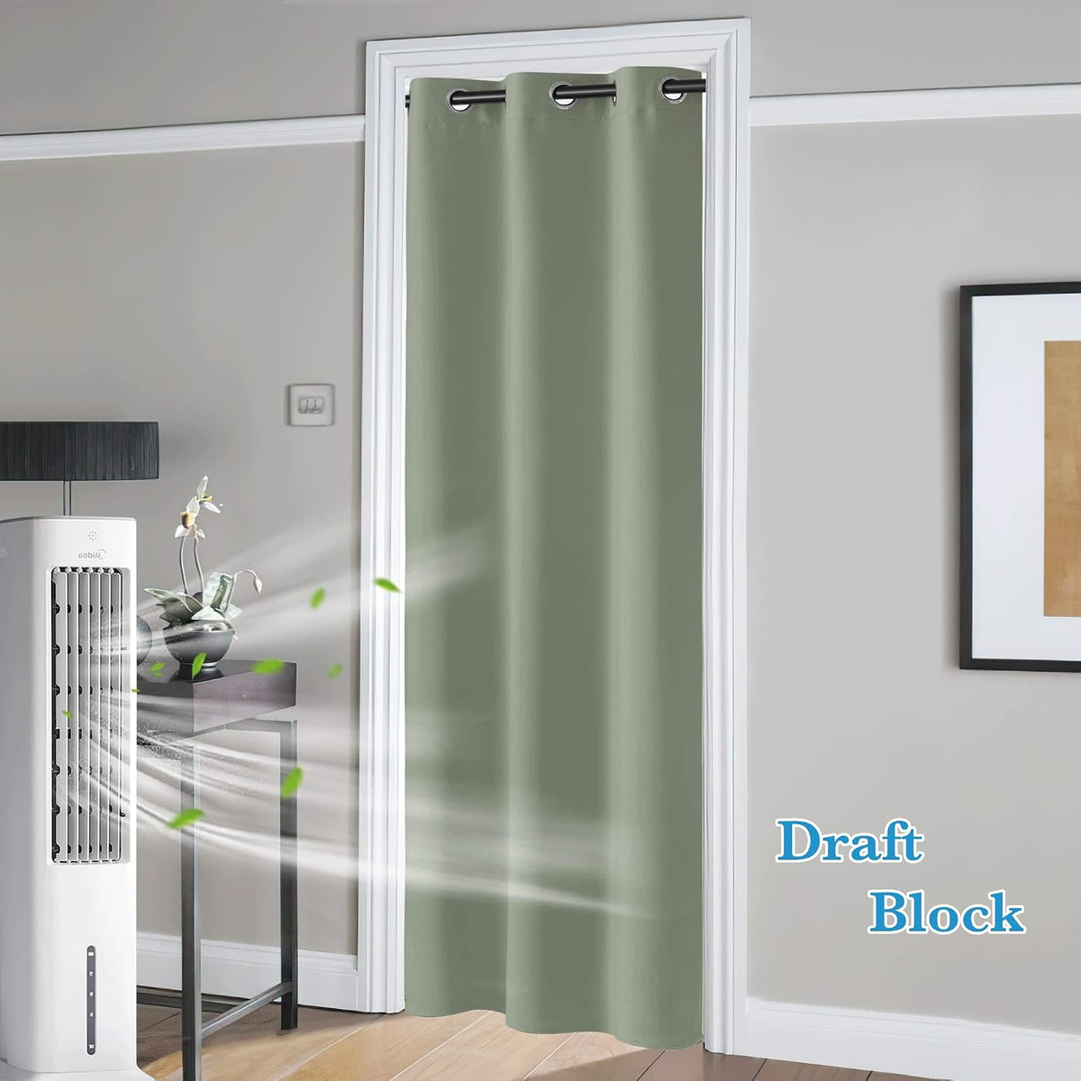 108"L x 60"W fabric curtains in Sea Green, alternate view 3