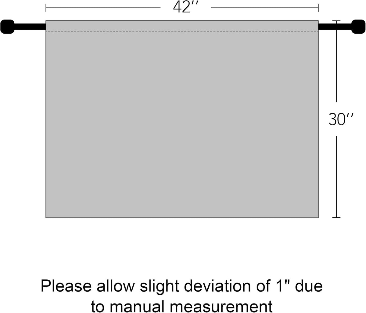 30"L x 42"W polyester curtains in Beige, alternate view 8