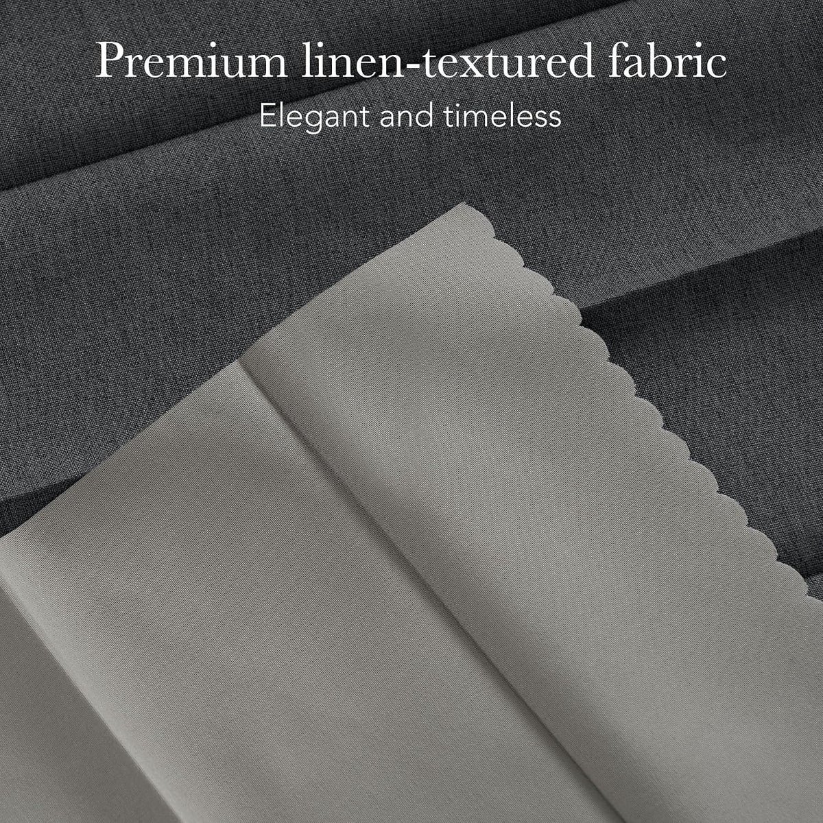 84"L x 100"W polyester curtains in Black, alternate view 4