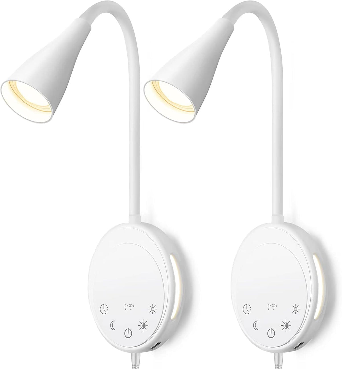 9"D x 4.13"W x 16.5"H plastic book lights