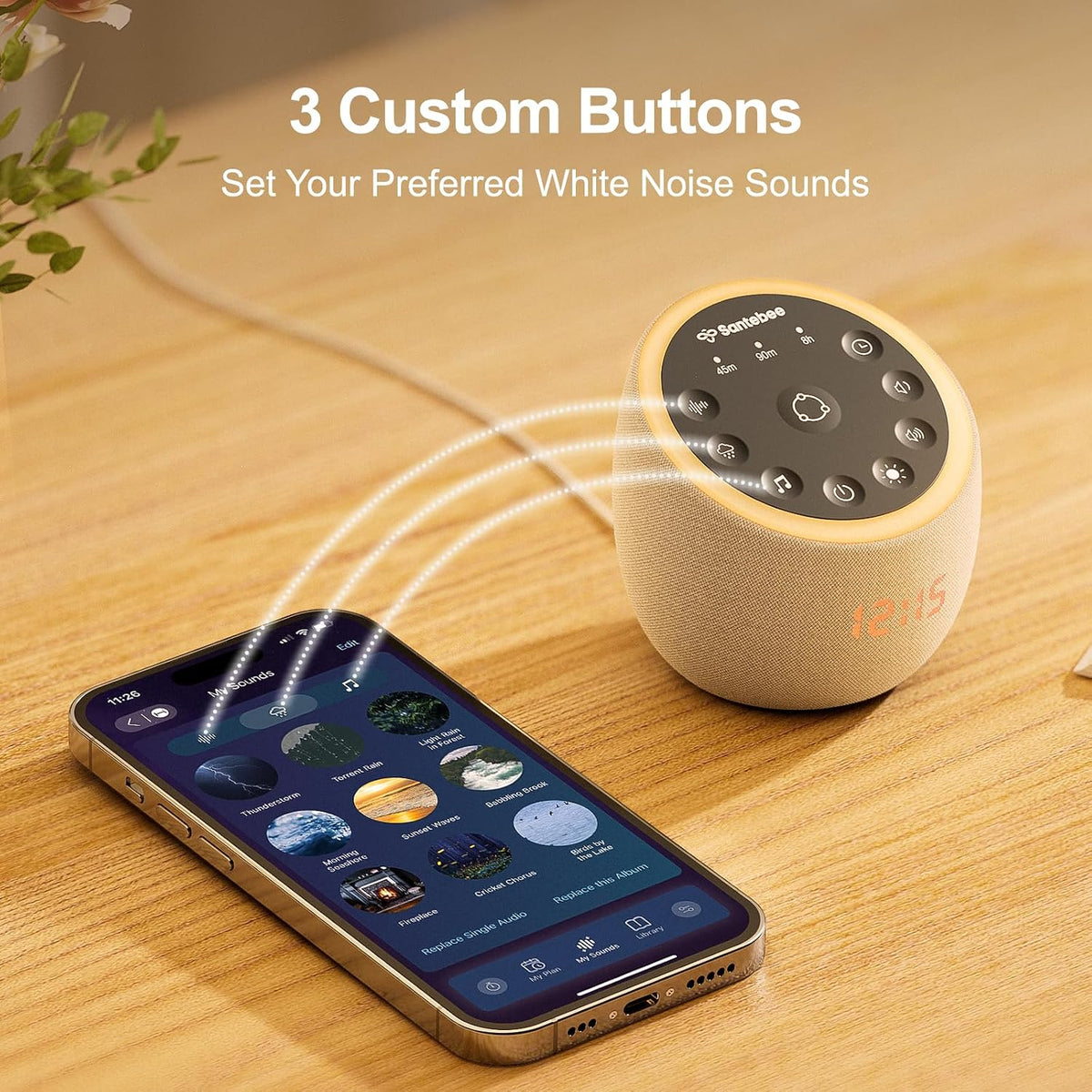 plastic white noise machines in Grey, alternate view 3