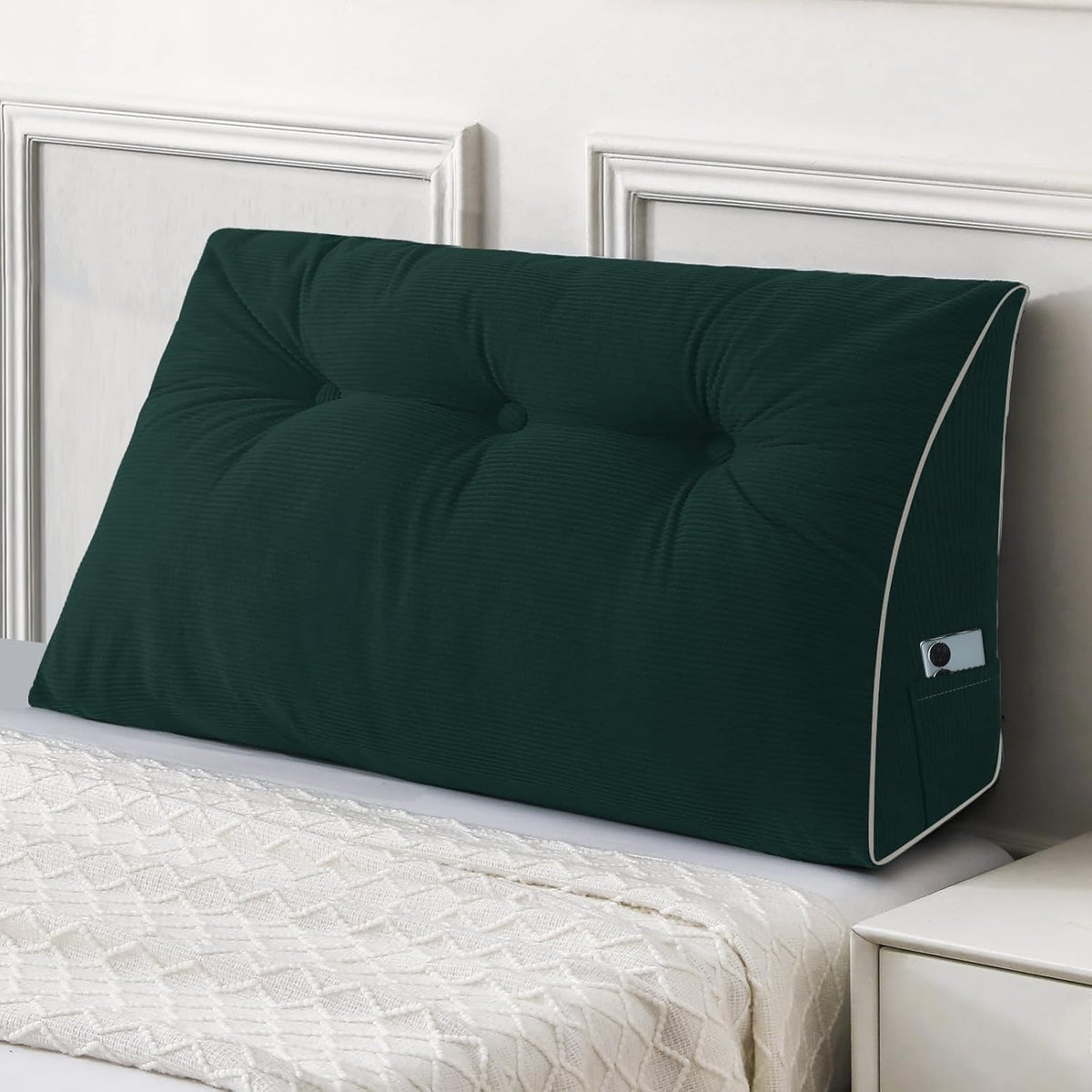 Twin/Twin XL polyester backrest pillows in Green