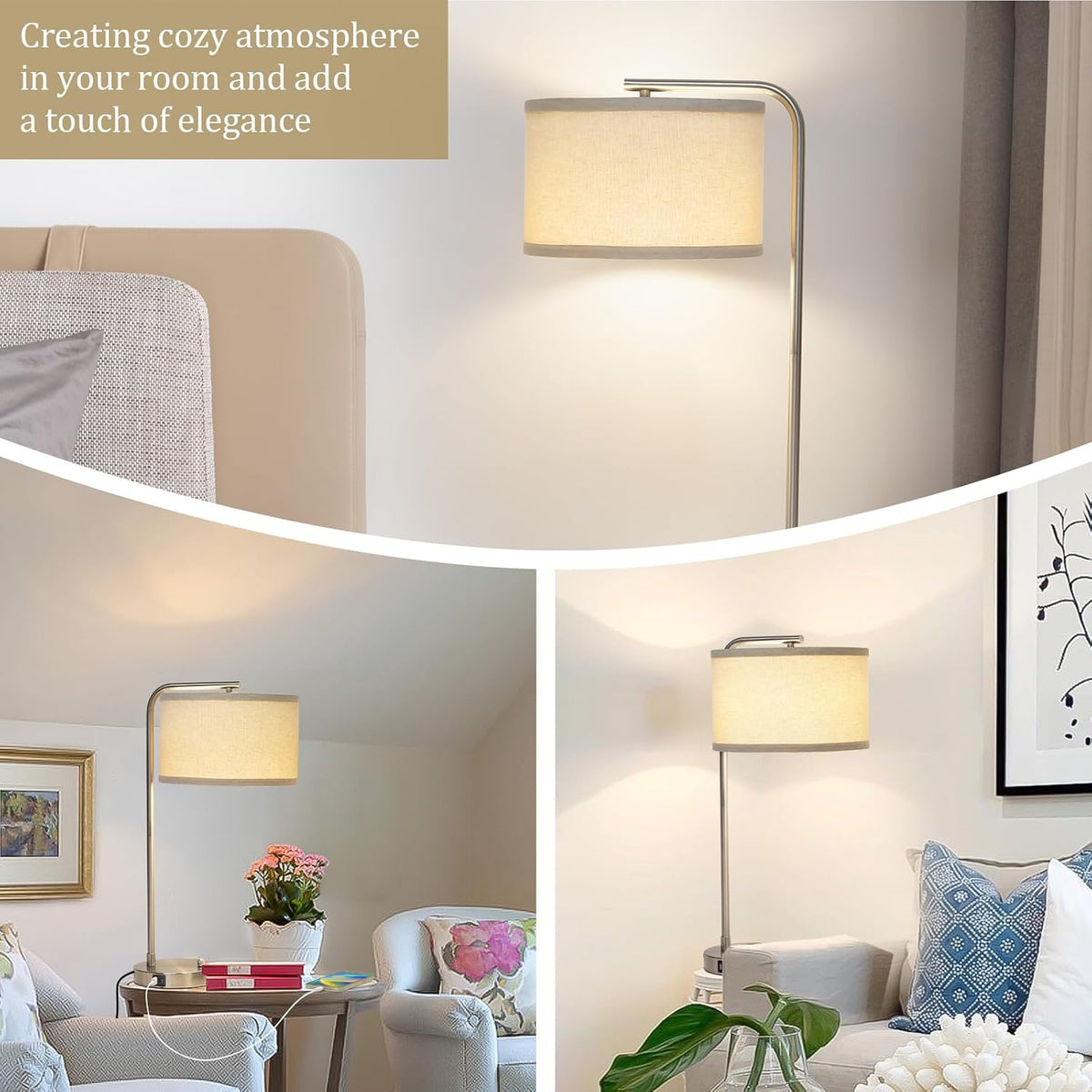 13.98"D x 13.98"W x 25"H metal table lamps, alternate view 6