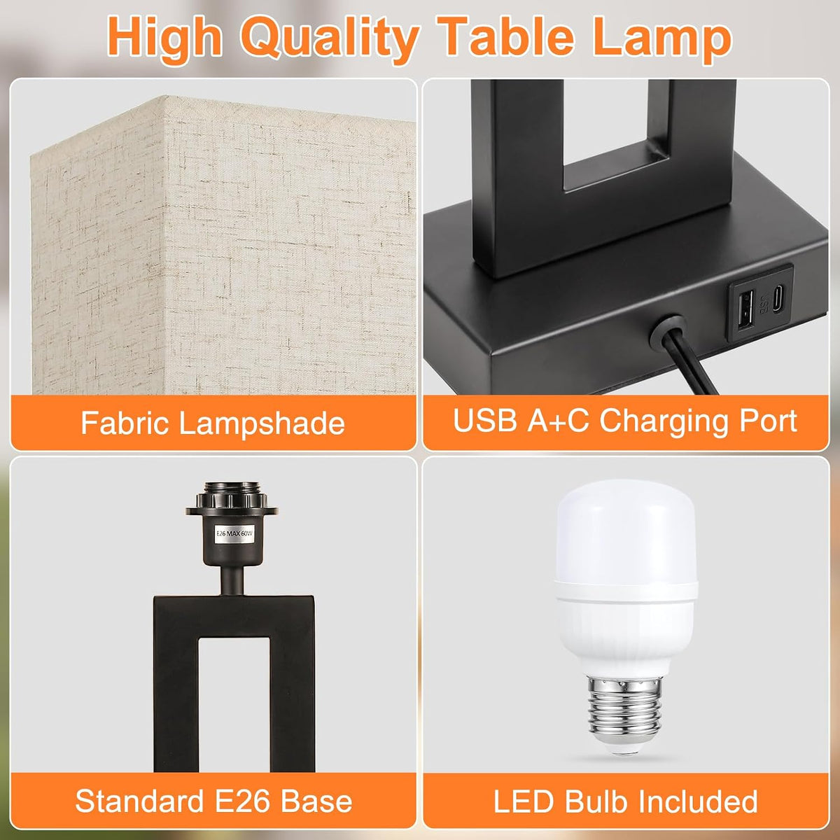 5.3"D x 12"W x 22"H metal table lamps, alternate view 5