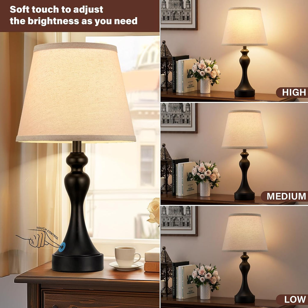 9.5"D x 9.5"W x 19"H metal table lamps, alternate view 2