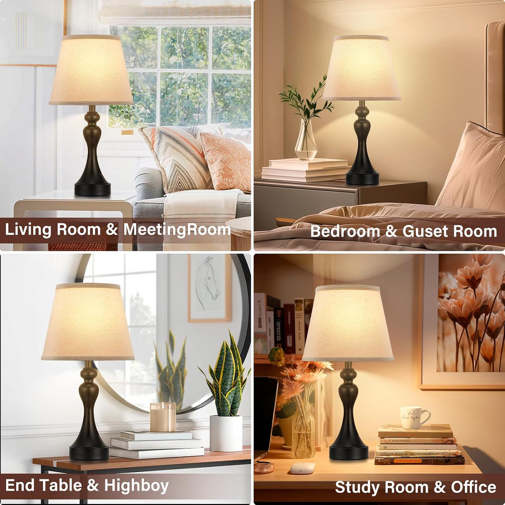 9.5"D x 9.5"W x 19"H metal table lamps, alternate view 4