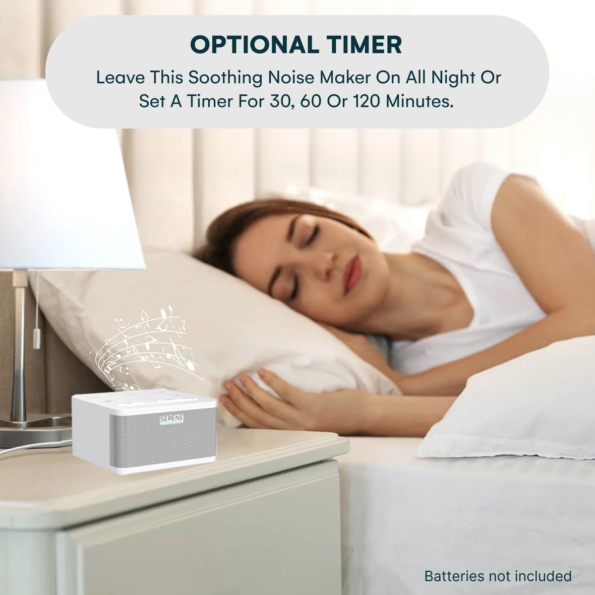 plastic white noise machines in White, alternate view 2