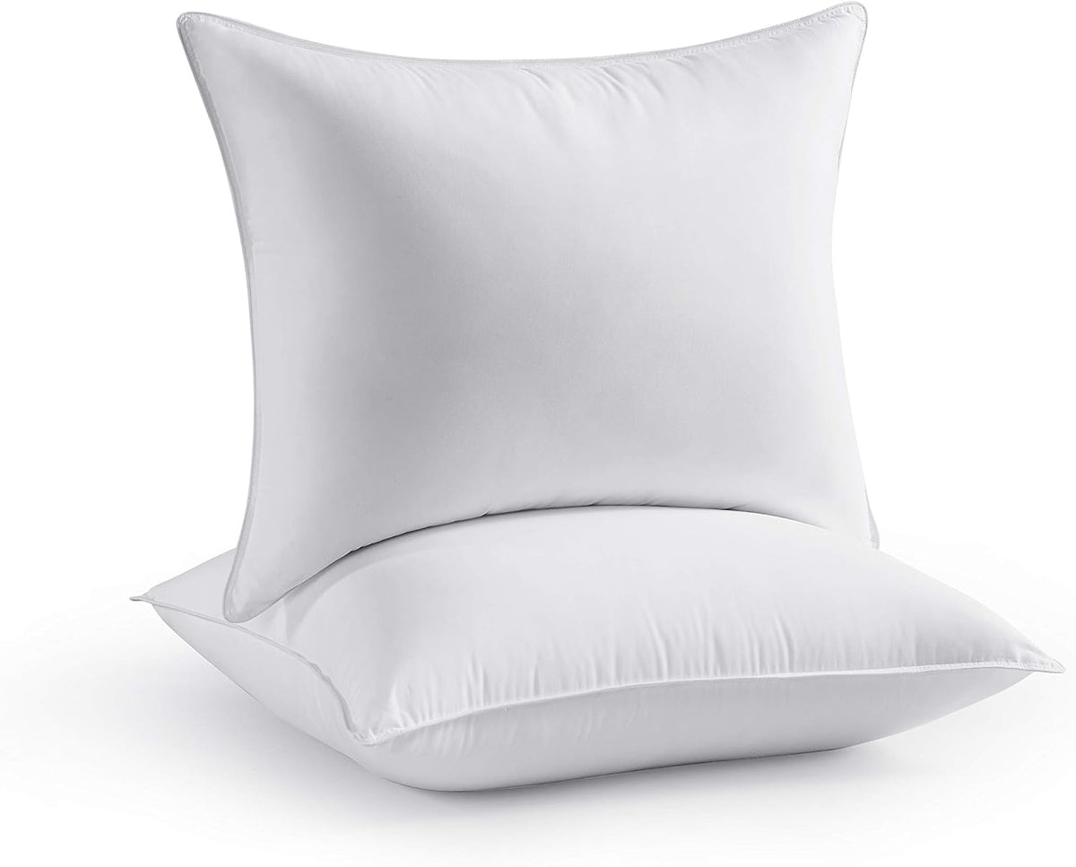 King down alternative pillows in White
