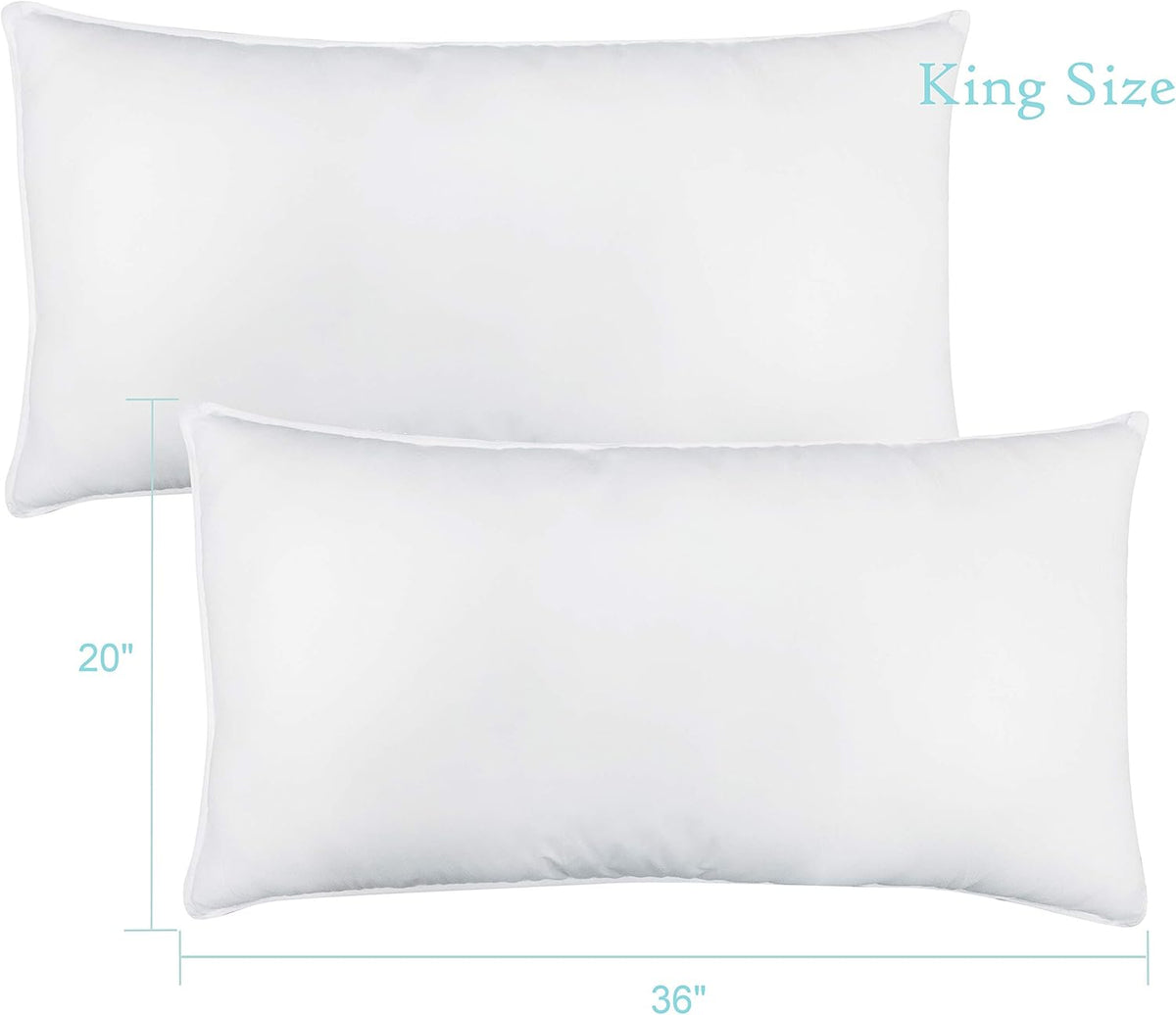 King down alternative pillows in White, alternate view 2