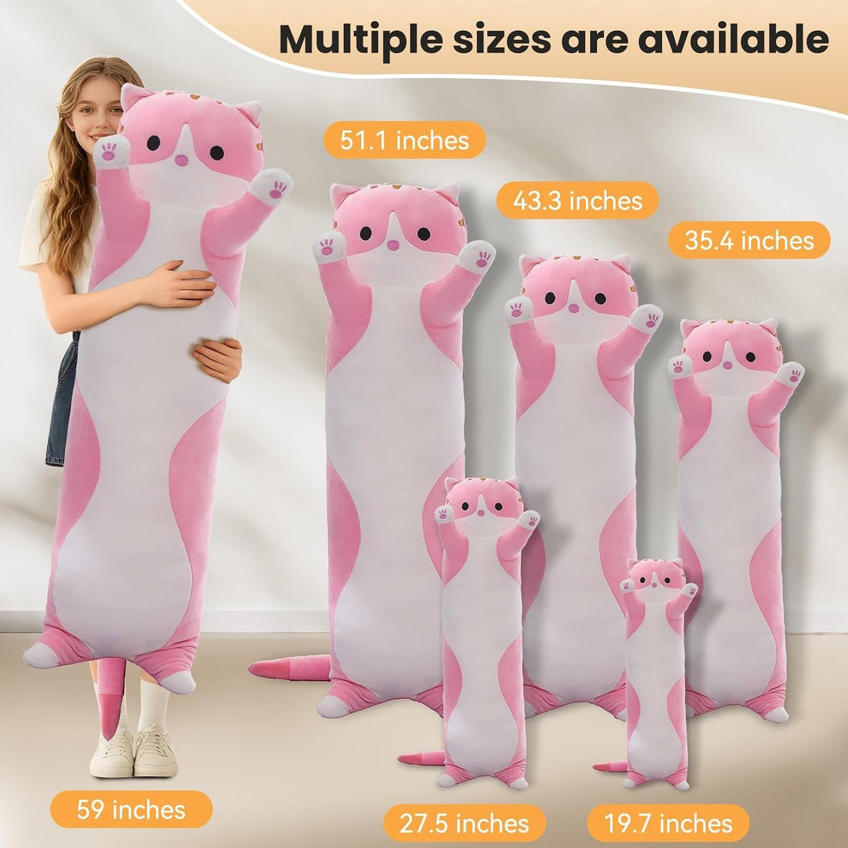 35.4 inches cotton pillows in Pink, alternate view 3
