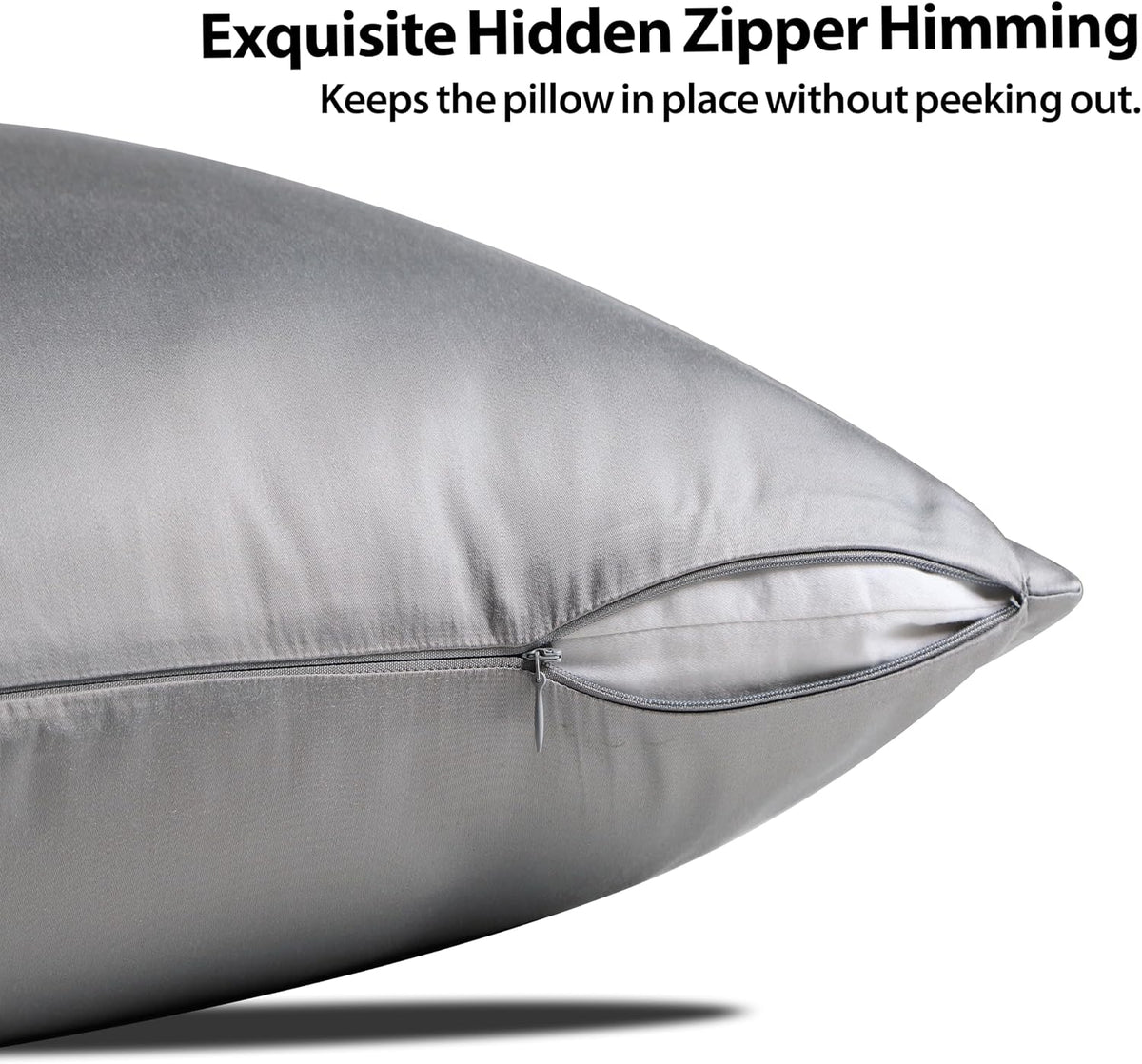 Body bamboo pillowcases in Gray, alternate view 3