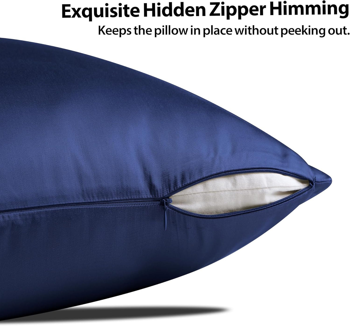 Body bamboo pillowcases in Navy Blue, alternate view 3