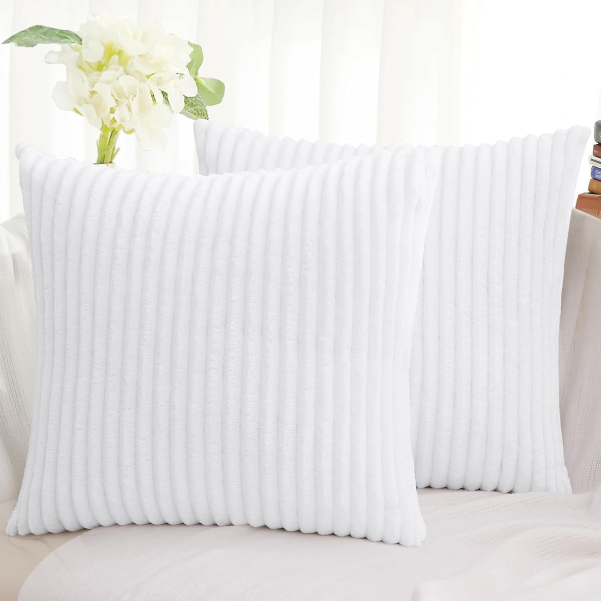 22"L x 22"W throw pillow accessories in White