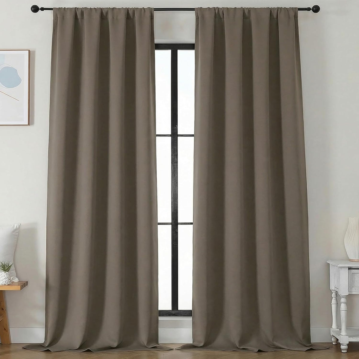 108"L x 50"W polyester curtains
