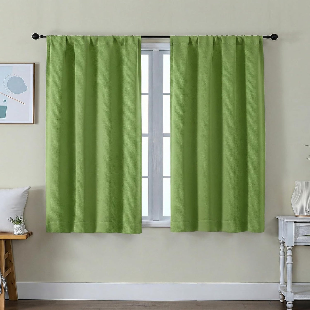 45"L x 40"W polyester curtains