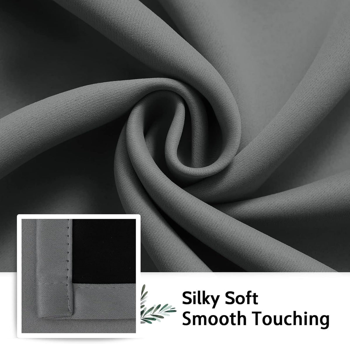 84"L x 38"W polyester curtains in Grey, alternate view 6