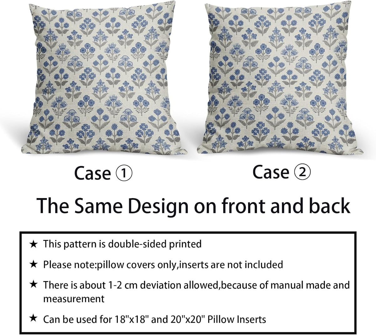 18"L x 18"W linen throw pillow accessories in Blue Grey, alternate view 6